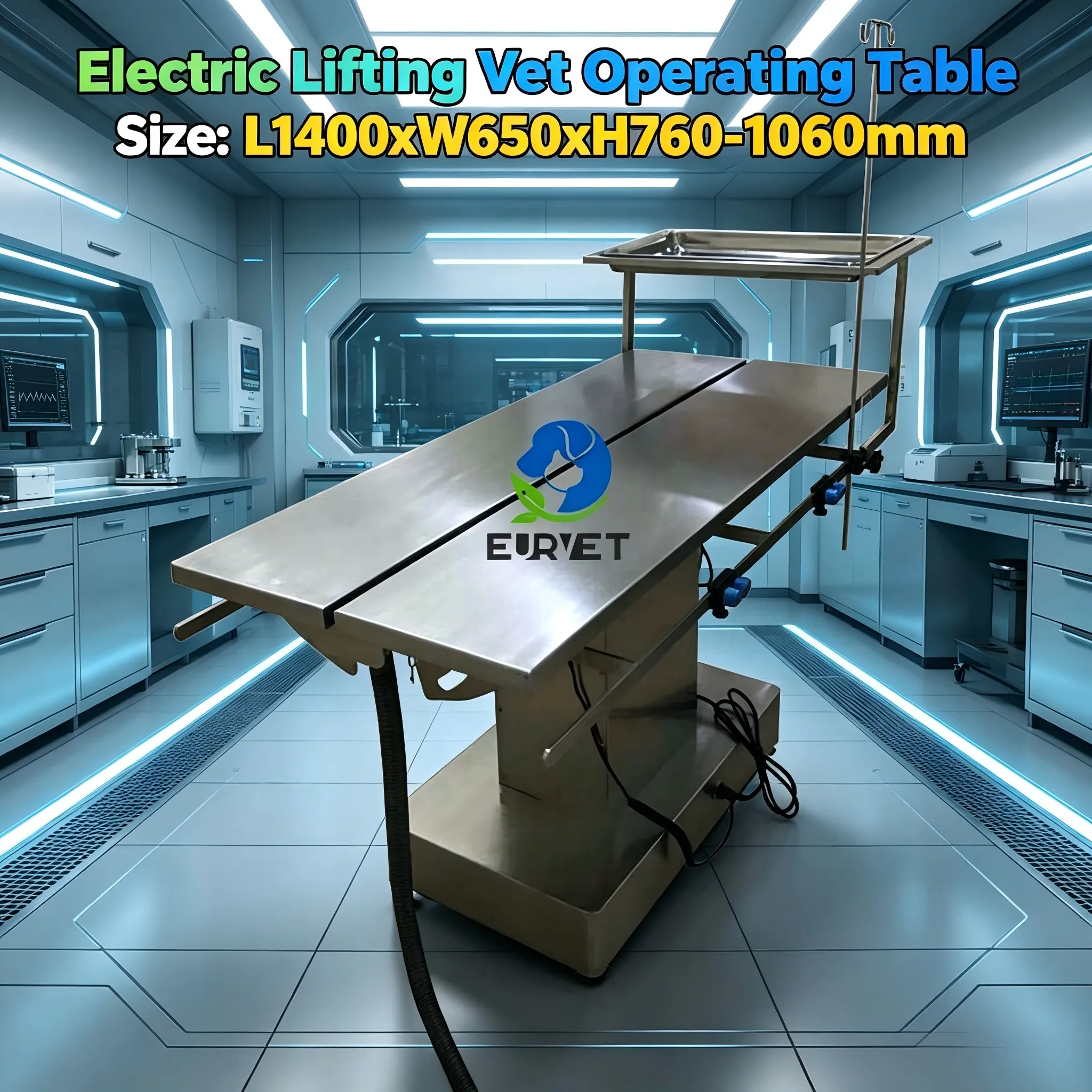 EUR PET Smart Electric Pet Surgery Table Stainless Steel V-top Veterinary Operating Table For Dogs Cats Animal Clinic Hospital