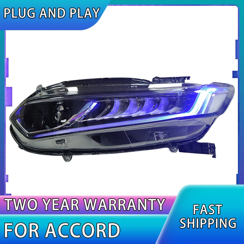 Car Styling automotive For Honda Accord Headlights 2016-2020 Devil LED Headlight Assembly Signal Auto Accessories Lamp