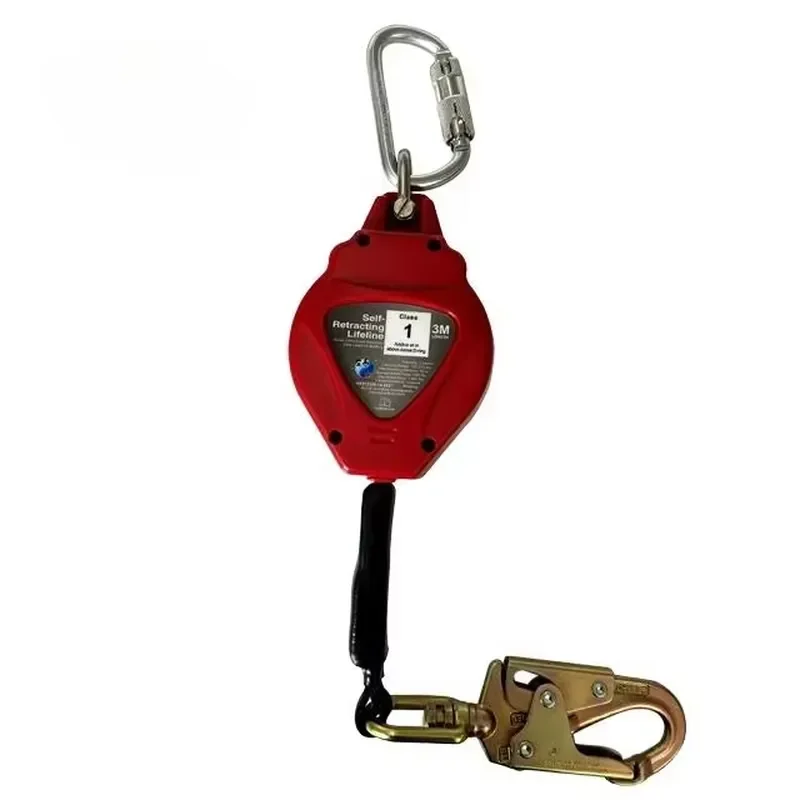 High Strength 3 Meter Retractable Vertical Lifeline Fall Arrester Tower Wire Rope  Personal Safety Fall
