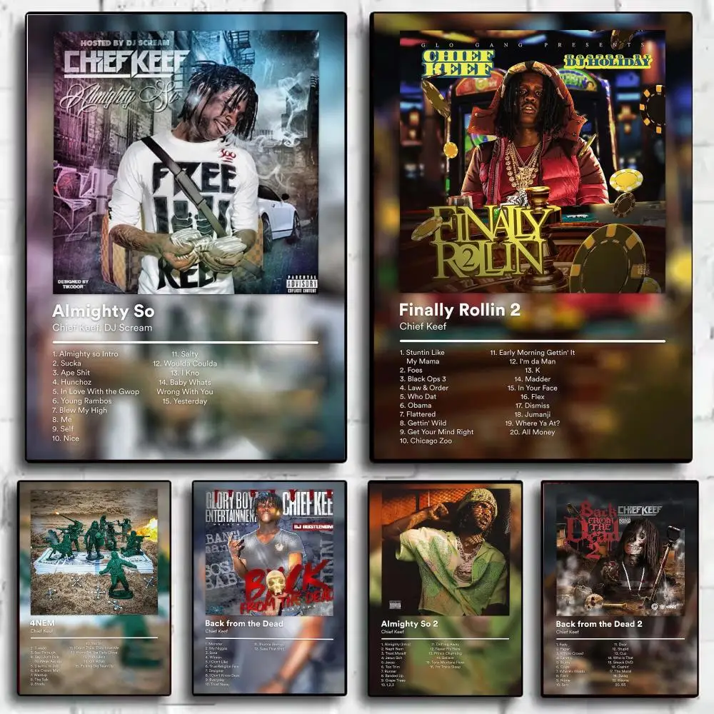 Singer C-Chief Keef Poster Modern  Wall Art Aesthetic Minimalist Bedroom Decor Cafe Home Gift