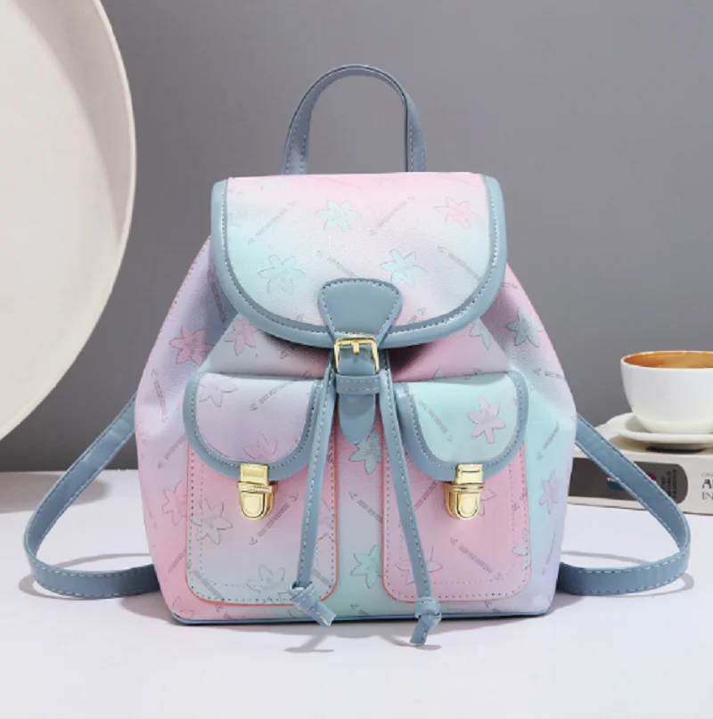 New Luxury Korean Fashion Tassels High Capacity Leather Backpacks Women's Casual Shoulder Bags Totes Crossbody Bag School Bag
