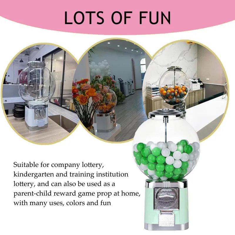 Candy Gumball Vending Machine Big Bubble Gumball Machine Countertop Ball Bulk Vending Machine Classic Gumball Pinballs Capsule