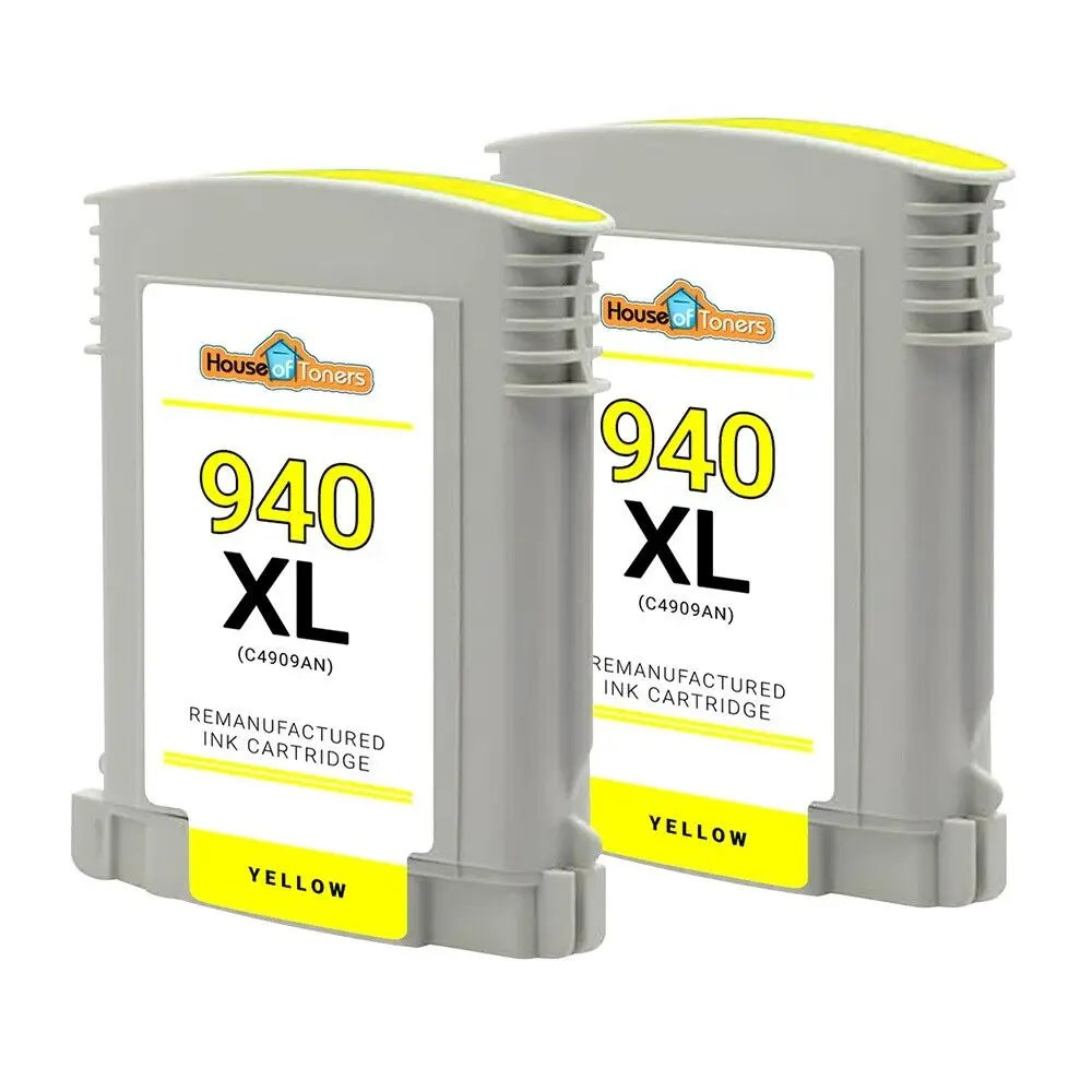 2 for HP 940XL C4909A High Yield Yellow Ink Cartridge for 8000 8500 Printer