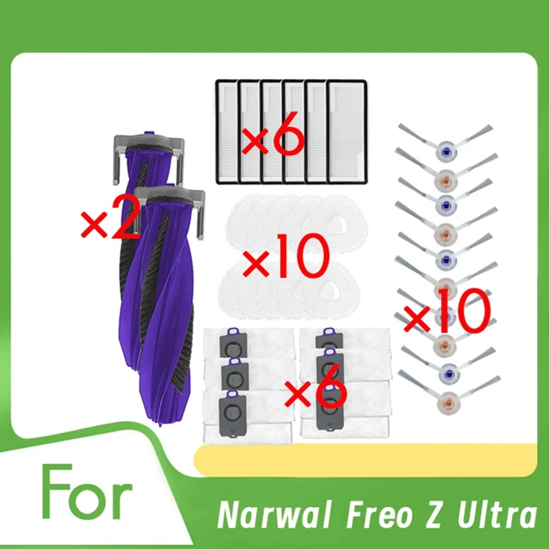 34 Uds accesorios de barredora para Narwal Freo Z Ultra accesorios de repuesto para aspiradora