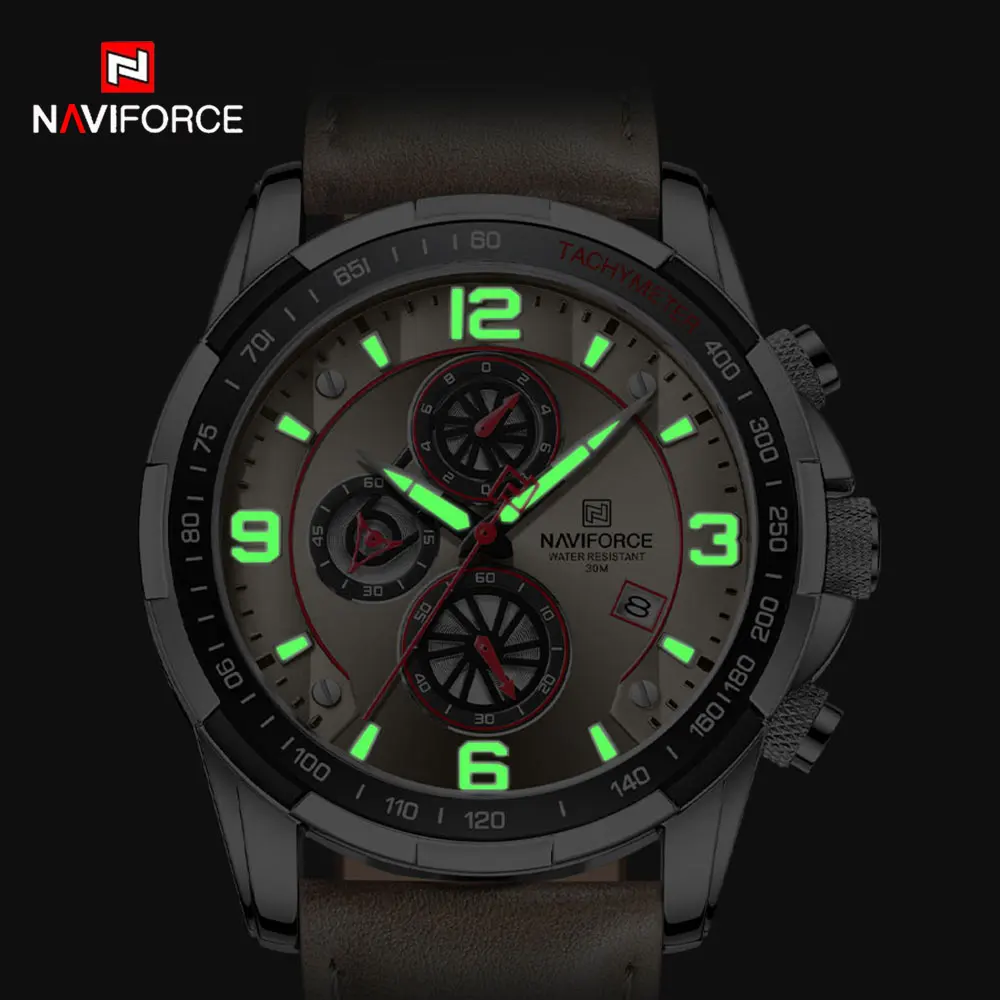 NAVIFORCE Top Brand Luxury Men Quartz Watch For Men Multifunction Sport Wristwatch Waterproof Man Quartz Clock Relogio Masculino