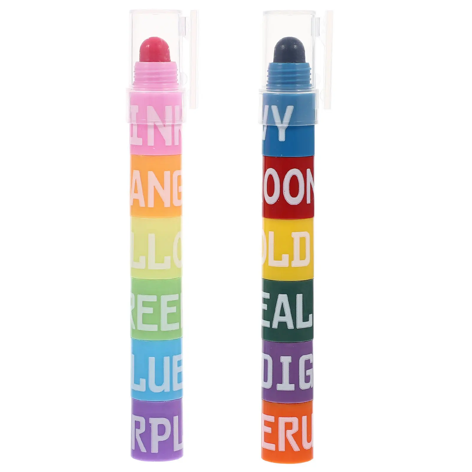 2Sets Marker Pens Set Colored Highlighter Students Markers Splicing Design Assorted Colors Noting Painting School