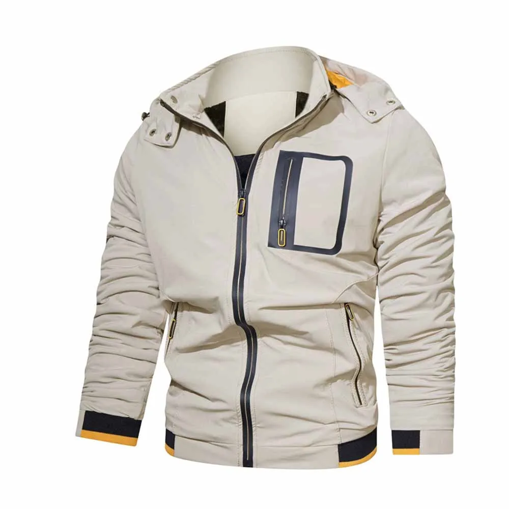 

Nice Jackets Men's Zipper Spring Autumn Casual Work Jackets Fashion Outdoor Adventure Jackets