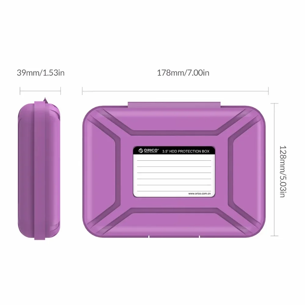 Picture 7: ORICO 3.5 inch HDD Protective Case SATA Protector Storage Box Shockproof Waterproof HD Enclosure Portable for HDD Hard Disk Box