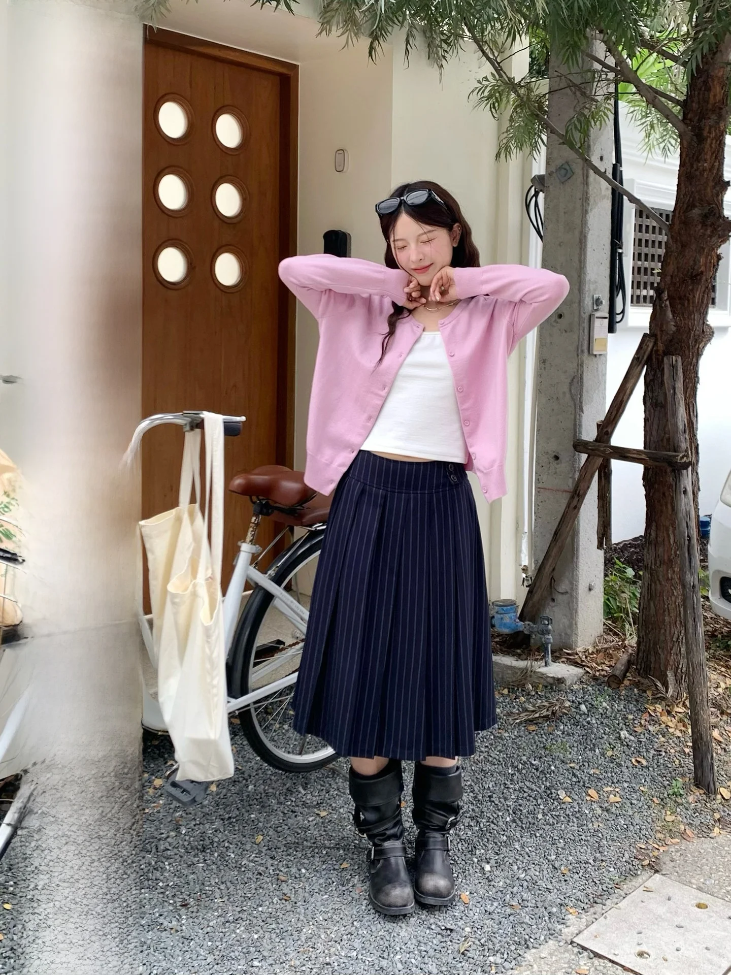 

WHYSTUDIO Faionable Slim Fit A-Line Skirt Spring New Sle High Waist Pleated Midi Skirt Ladies Wool Blend Regenerated Cell...