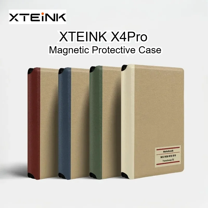 Notebook‑Style Magnetic Protective Case for XTEINK X4Pro E‑Reader E-book Case All-inclusive Anti-fall Folio Protective Shell