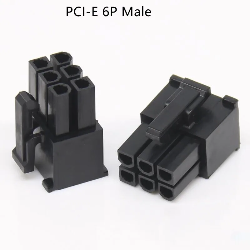 30PCS/1Lot 5557 4.2mm Black 8P 8PIN Male Plug Shell For PC Computer ATX Graphics Card GPU PCI-E PCIe Power Connector Housing