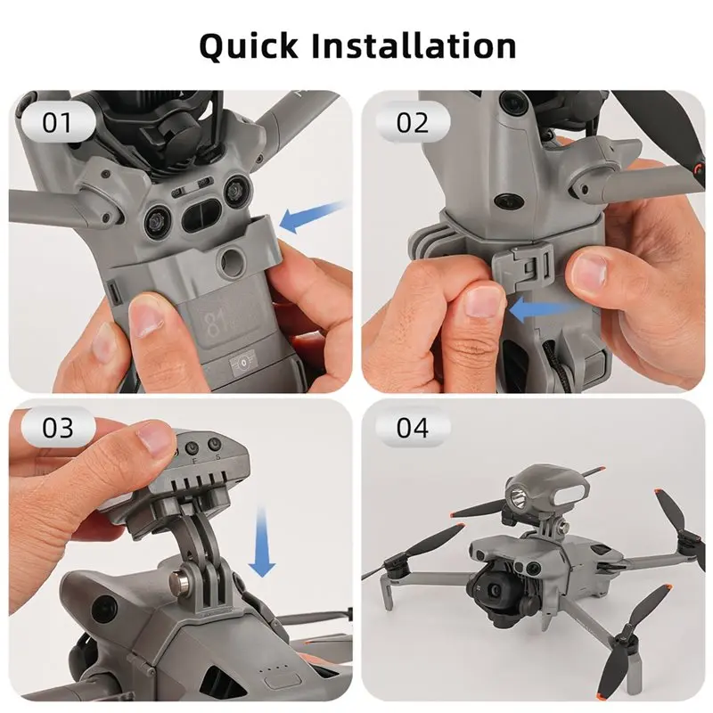 ABAC-For DJI Mini 5 Pro ملحقات طائرة بدون طيار كشاف جبل متعدد الوظائف توسيع محول الرياضة حامل كاميرات مراقبة عالي الجودة جبل