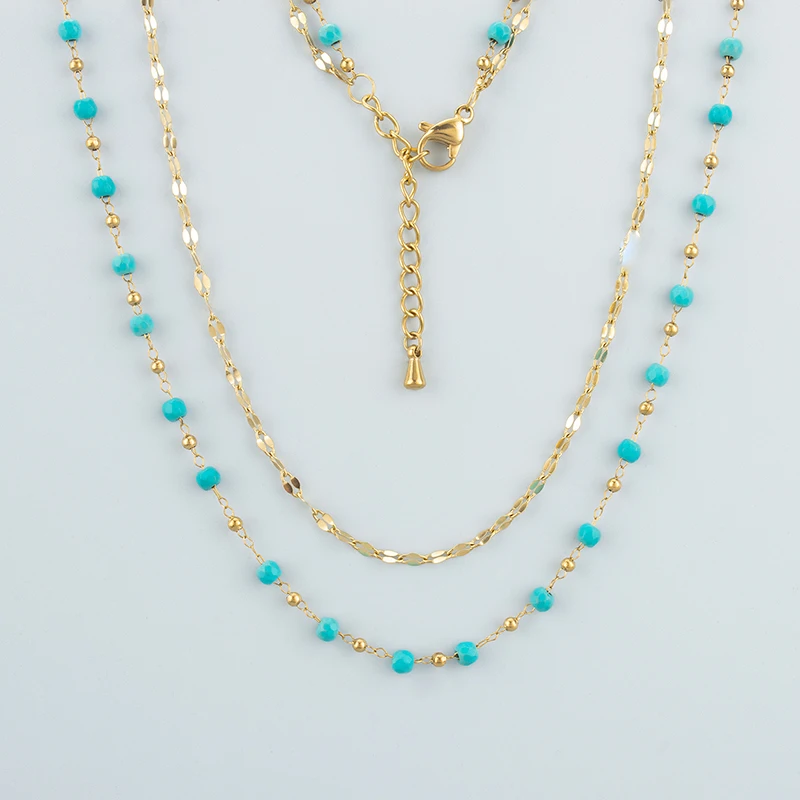 assoonas, 1 Stück/Lot, MH59, Halskette für Damen, Anhänger, handgefertigt, 18k vergoldet, Edelstahl, Naturstein, Modeschmuck – Detail 13