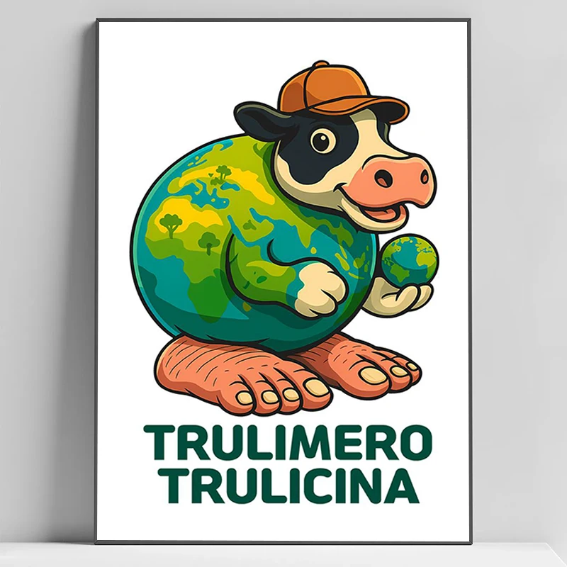 

Italian Brainrot Poster Modern Living Room Paintings Wall Posters For Home Decor Bedroom Decoration Vintage Decorative Picture