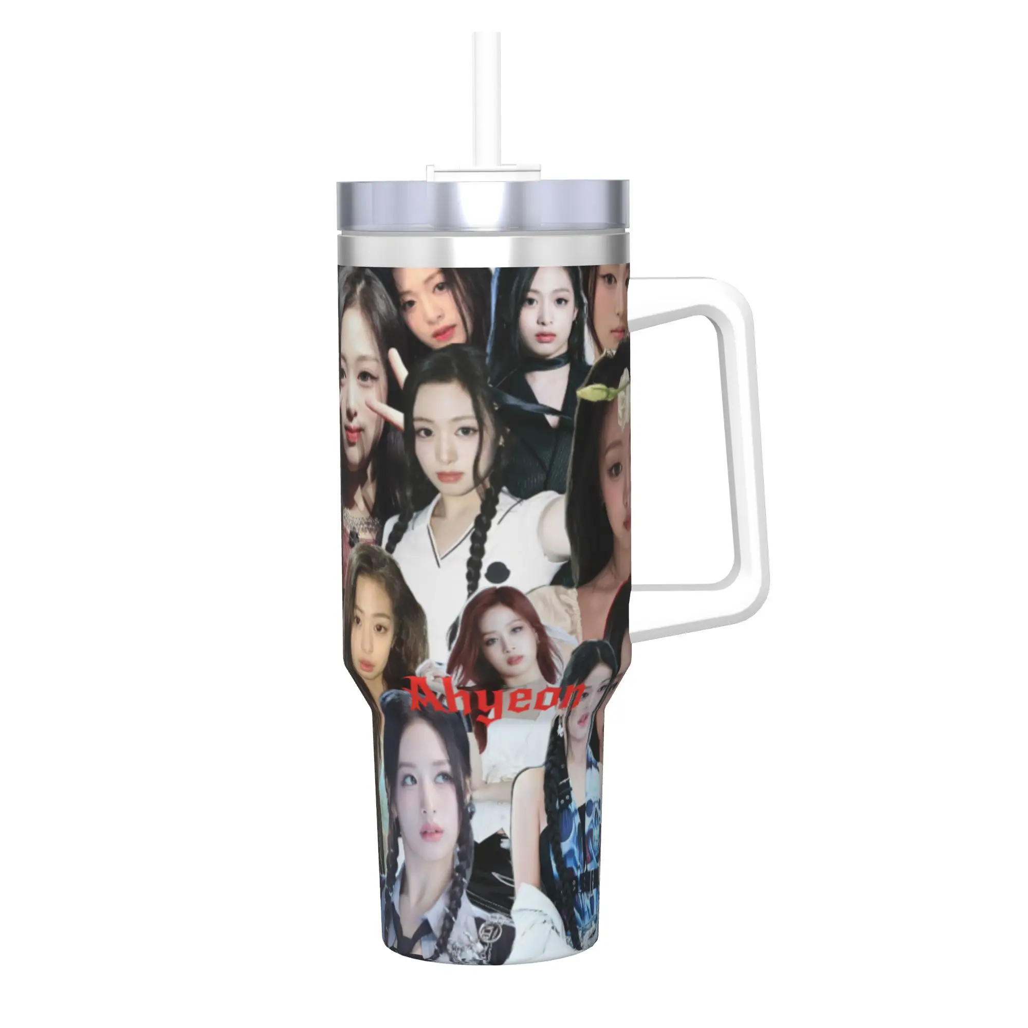 

Термокружка AHYEON Babymonsters K-pop, 40 унций, из нержавеющей стали, с двойными стенками, вакуумная изоляция, с соломинкой