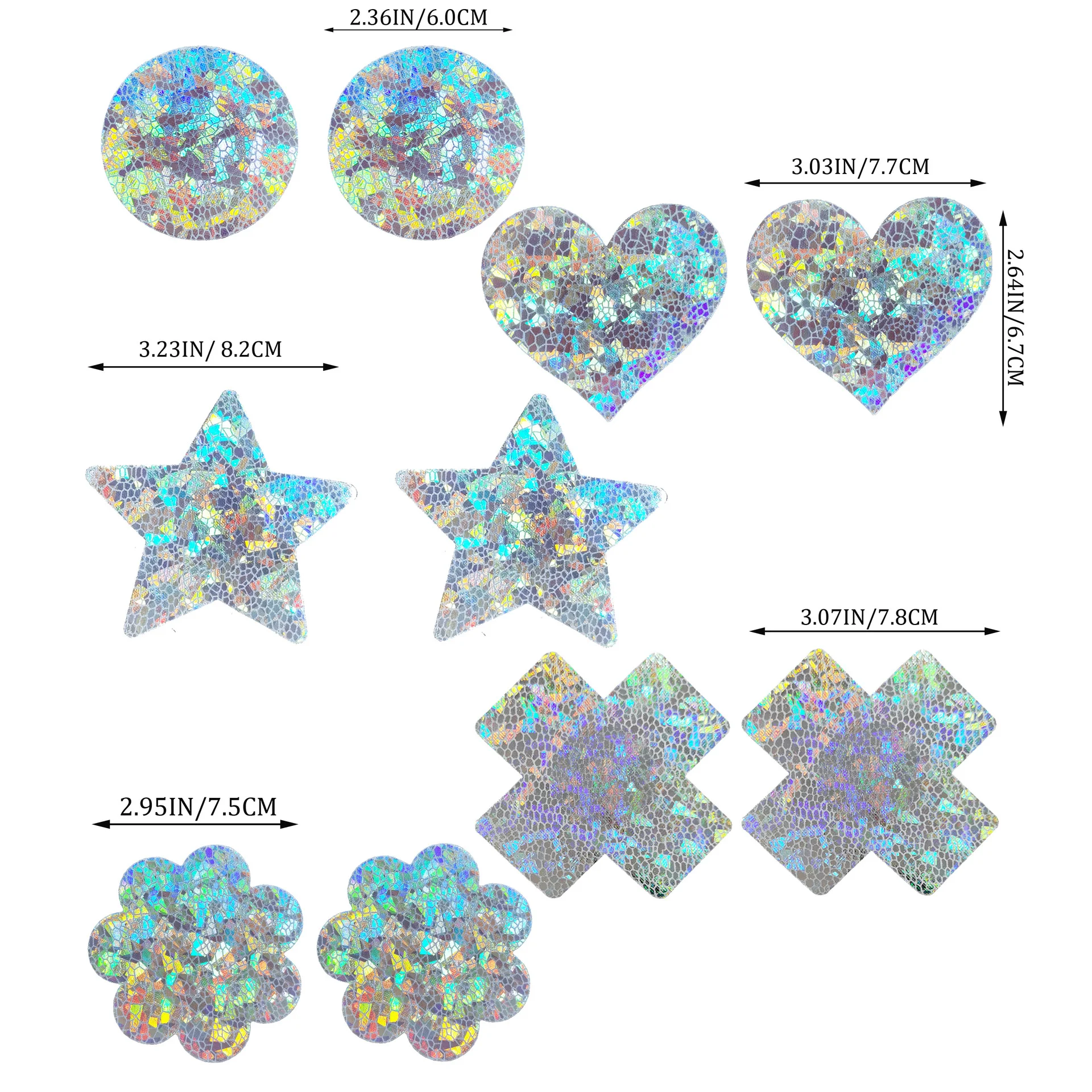 Блестящие наклейки для сосков, 5 пар, наклейки, одноразовые клейкие лепестки для груди для женщин, фотоальбом, фестиваль