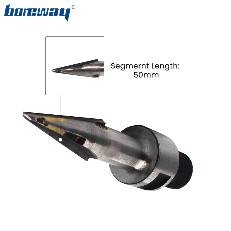 Boreway 1PC CNC Conic Mill D3 Milling Cutter Tool With 1/2" Gas Thread For Granite Marble Stone Caving Engraving For CNC Machine