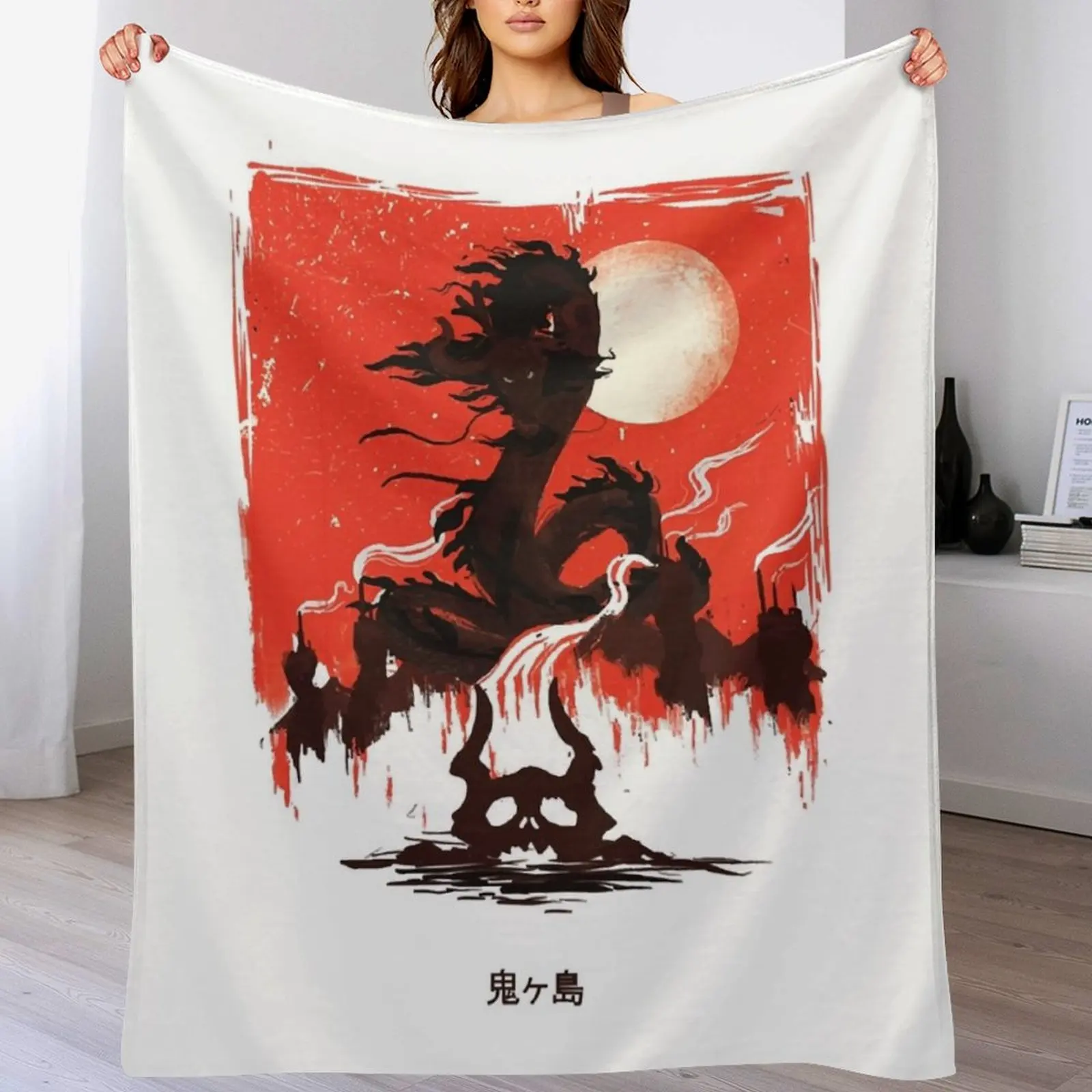 Kaido Onigashima Wano Kuni Throw Blanket Blankets For Bed Sofas Blankets