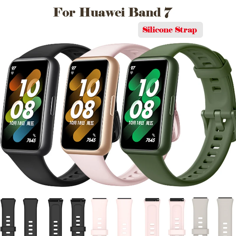 Silicone band For Huawei Band 7 Strap Accessories Smartwatch Replacement Watchband correa Bracelet For Huawei Band 7 Strap