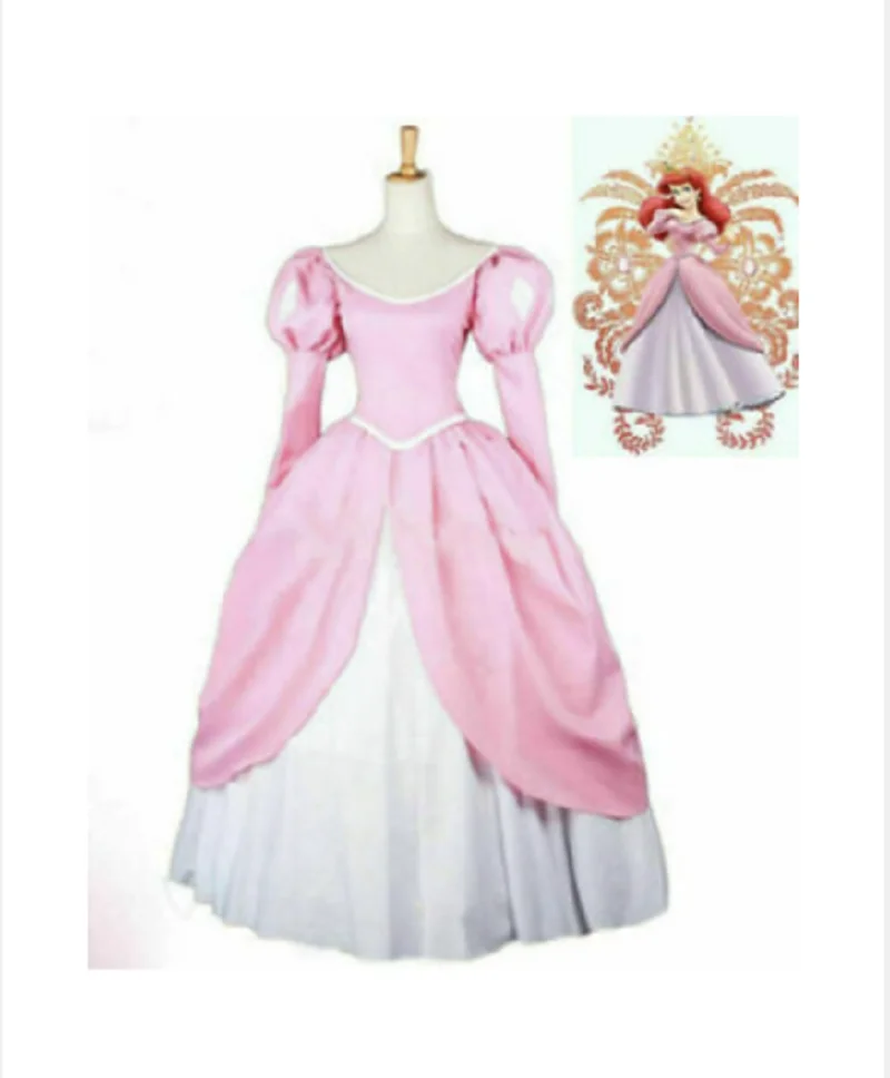 

Pink Mermaid Cosplay Costume Princess Party Dress