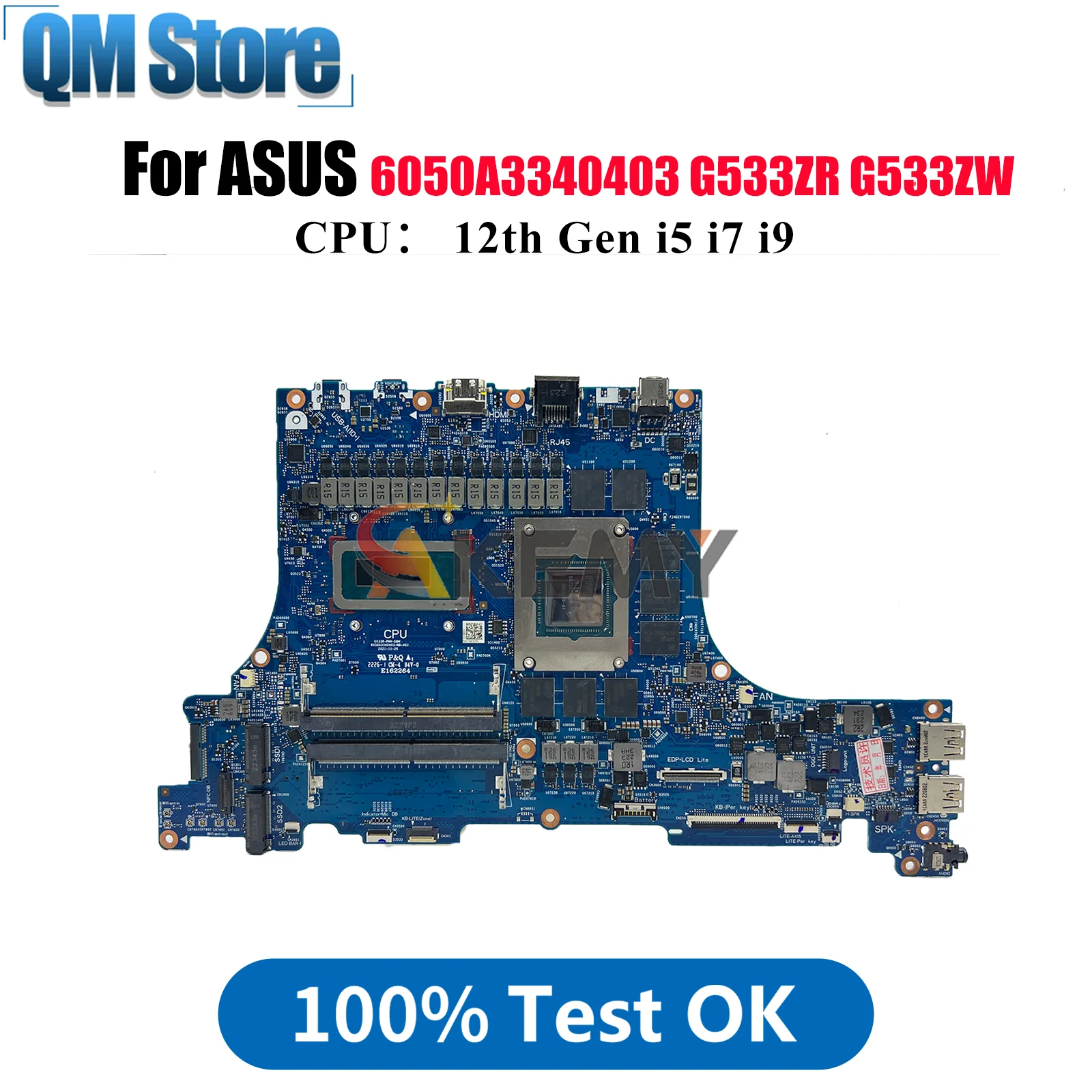 

6050A3340403 Материнская плата для ноутбука ASUS ROG Strix SCAR 15 G533ZM G533ZR G533Z G533ZW Материнская плата с 12-го поколения i5 i7 i9 tests ОК