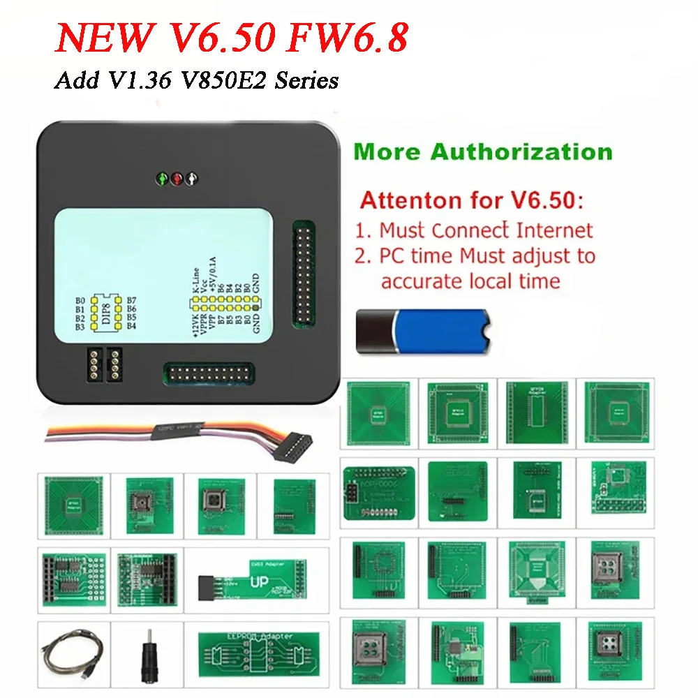 XPROG V6.50 Xprog-M V5.55/V5.84/V6.12/V6.17/V6.26 Function New Authorization XProg M Full Adapters ECU Chip Tuning Programmer