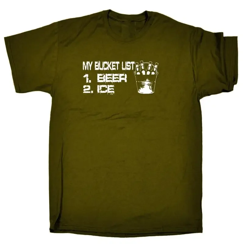 My Bucket List Mens Funny Novelty T Shirt Top