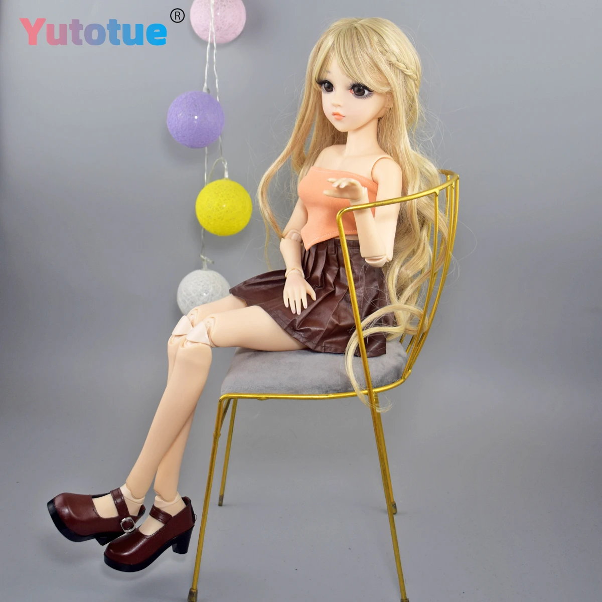 YUTOTUE 60 cm Hoogte Meisje Pop Make Gezicht Mode Outfits Pruiken Volledige Set 1/3 BJD Pop Speelgoed Kids Gift