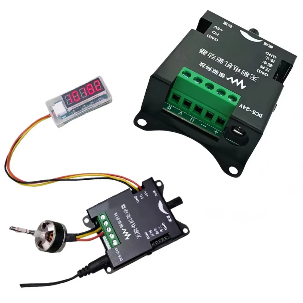 

Контроллер скорости двигателя 50 Вт, плата управления бесщеточным двигателем DC5V~24V, плата управления движением вперед/назад 3А с потенциометром