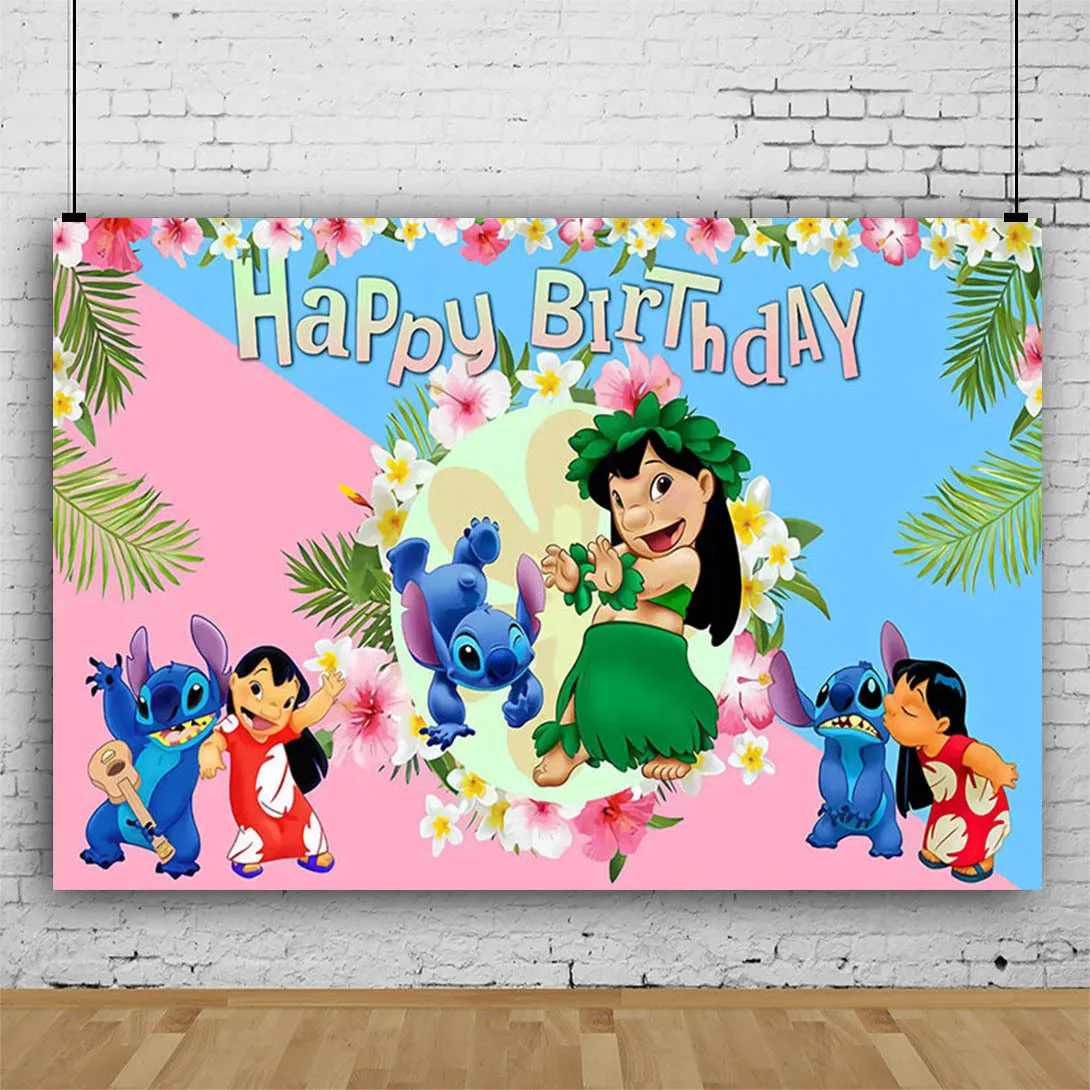 Stitch Disney Lilo and Stitch Lilo Party Theme Disposable Cup and Plate Paper Tableware Holiday Party Hawaiian Girl Baby Baptism