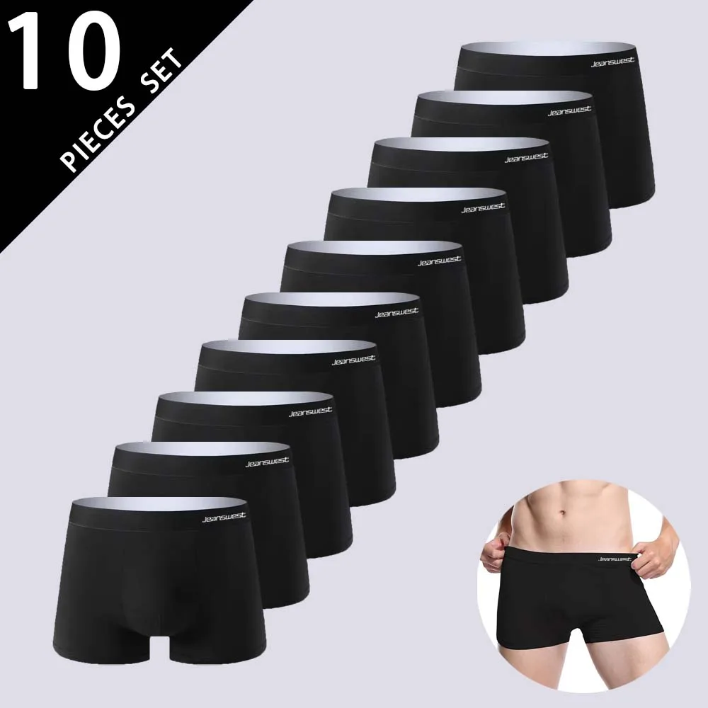 

10 шт. мужских трусов, мягкие на ощупь, дышащие, с 3D-вырезом и U-образным карманом, боксеры, большие размеры