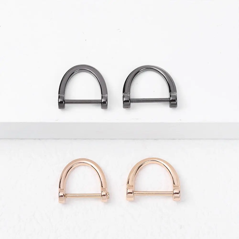 Belt Handle Detachable Shoulder Webbing Buckle Leather Craft D Ring Buckle Open Screw Clasp