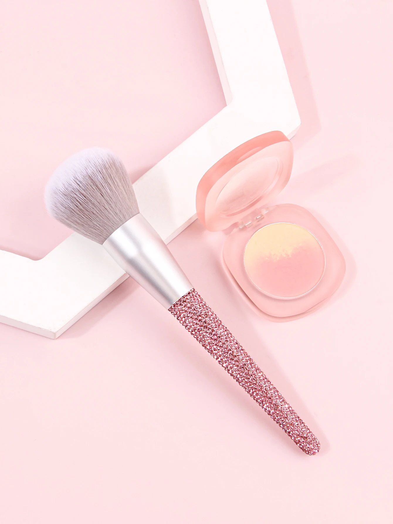 1PCS top grade Luxury Bling Glitter Fluffy Diamond Make Up Loose Powder Brush