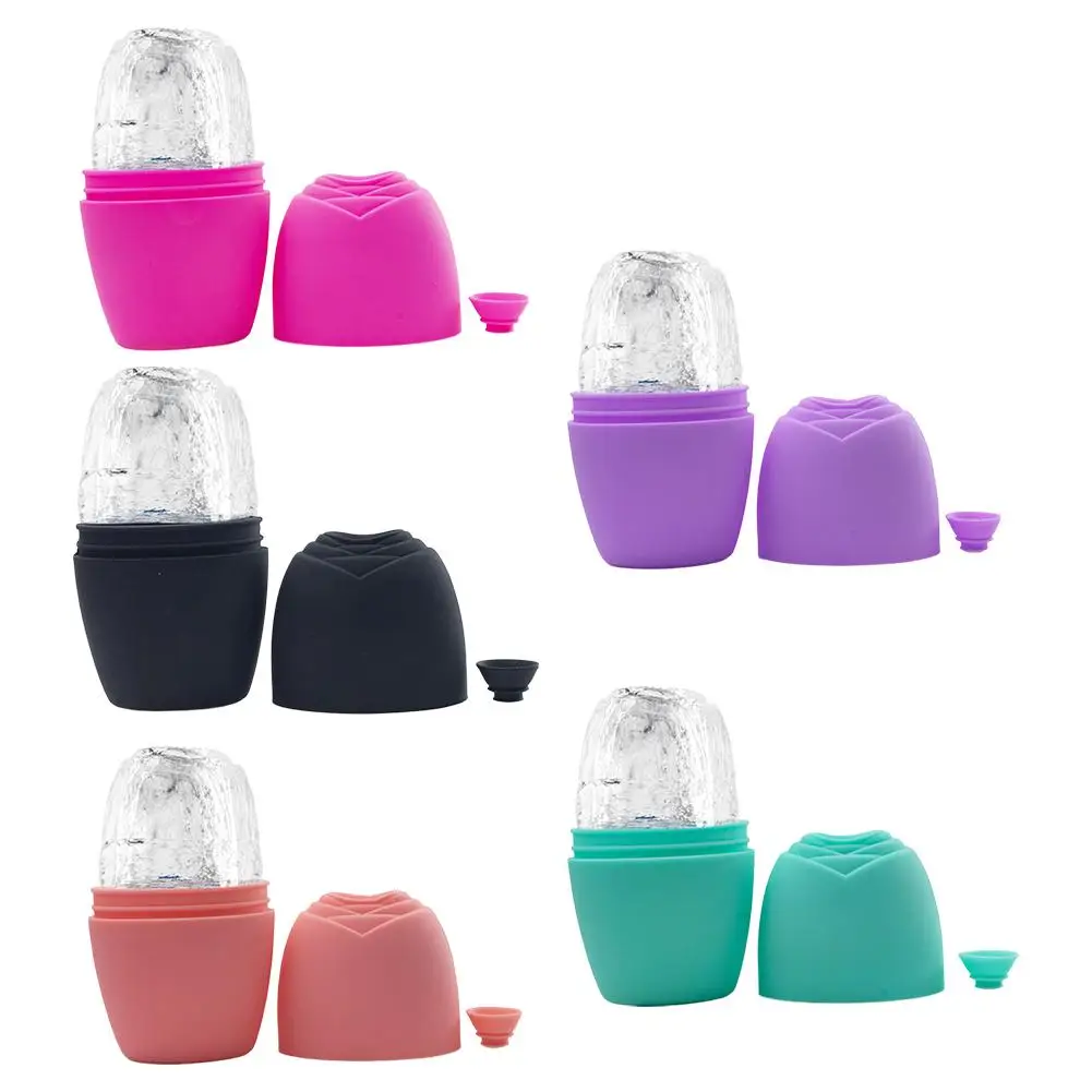 Stampo per rullo di ghiaccio in silicone per il viso, massaggiatore facciale congelato, strumenti per terapia rinfrescante per la cura della pelle, produttore di ghiaccio fai da te di bellezza anti-gonfiore