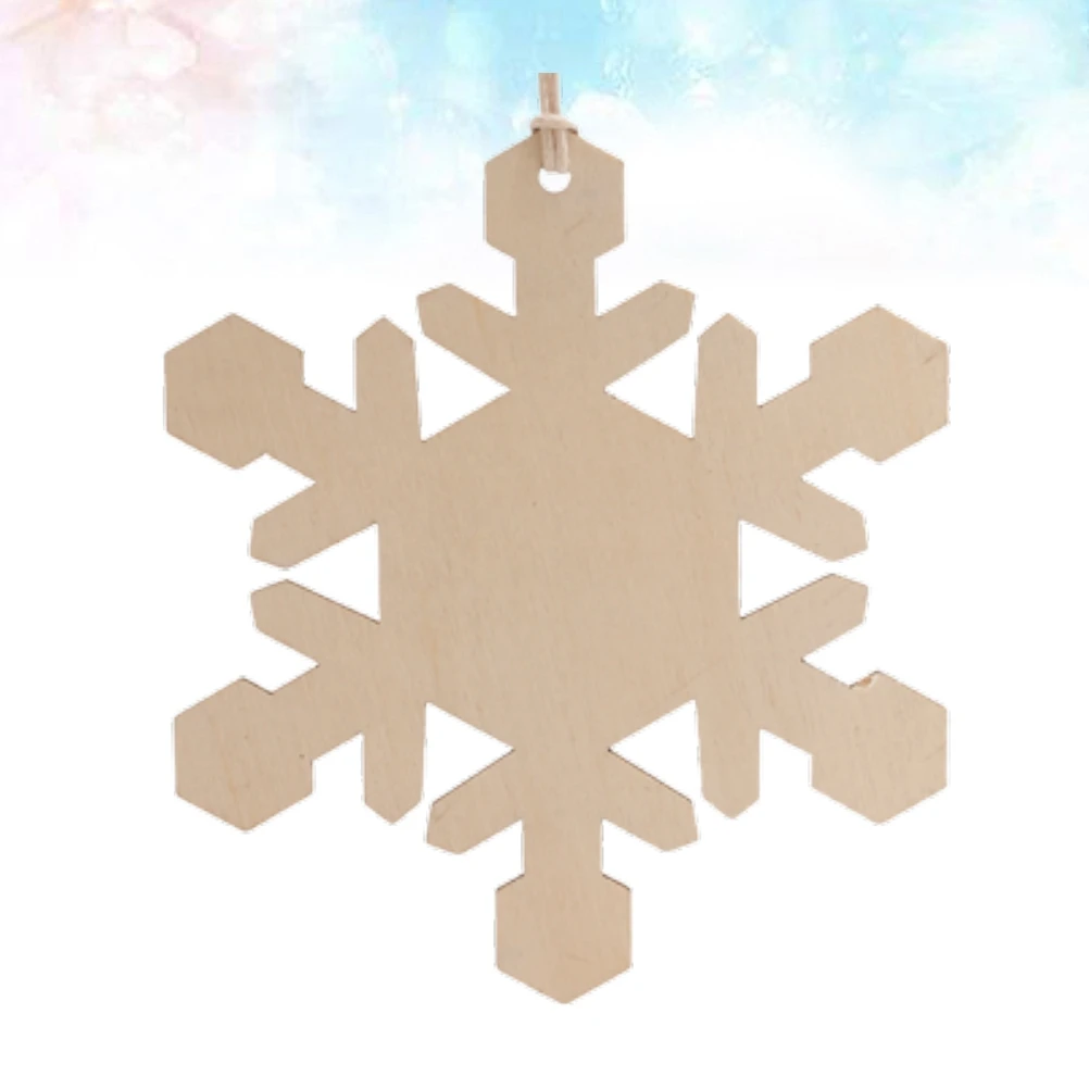 

10Pcs Natural Wood Slices Christmas Hanging Plaque DIY Wooden Ornament for Creativity Development Xmas Tree Decoration