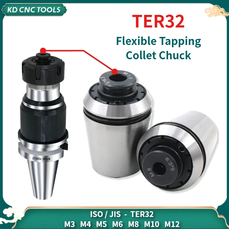 JIS ISO TER32 Tapping Chuck Torque Flexible Collets with Overload Protection M3 M4 M5 M5 M6 M8 M10 M12 For ETP TER Tool Holder