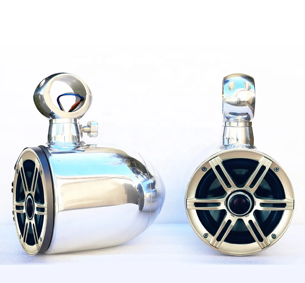 

Reborn Waterproof Rotatable Boat Wakeboard Tower Speaker Polished in Pair 6 1/2in Marine Speaker