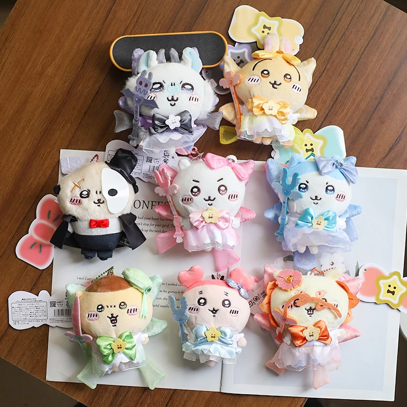 10cm Magical girl Chiikawa Hachiware Usagi children's gift Momonga Rakko plush pendant cute doll keychain bag hanging decoration
