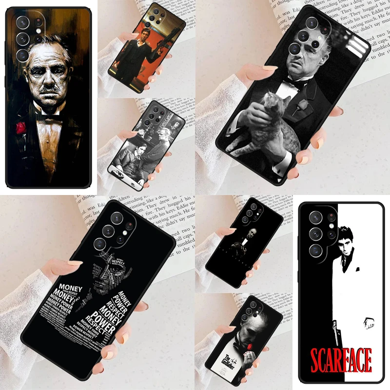 The Godfather Scarfaces Phone Case For Samsung Galaxy S24 S23 S22 S21 Ultra S10 Note 10 Pro S20 Plus FE S9 S8 Cover