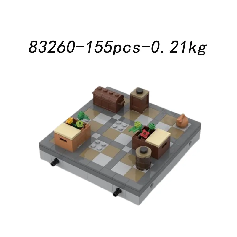 ชุดตัวต่อ MOC-64738 63474 83260 และอาคารยุคกลางอื่นๆ ของเล่นตัวต่อประกอบเองแบบ DIY ชิ้นส่วนขนาดเล็ก ของเล่นเสริมพัฒนาการ ของขวัญ