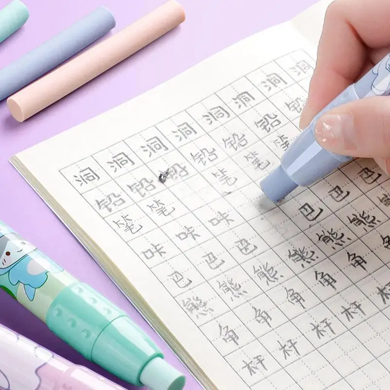 Cartoon Cute Retractable Eraser Eraser For Pencil Writing Easy To Hold And Operate Erases With Precision School Gift For