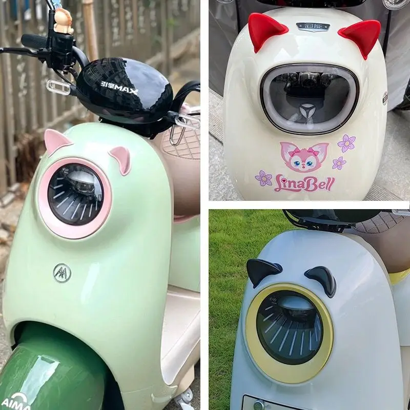 2pcs Universal Helmet Cat Ears Decoration Moto Electric Car Driving Styling Cute Cat Ears Stickers Decor Helmet Accessories image 4