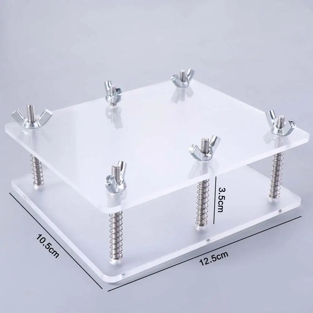 Flatten Tool Card Press Tool Transparent Stainless Steel Card Correcting Device Acrylic Repairing Device Card Bending Corrector
