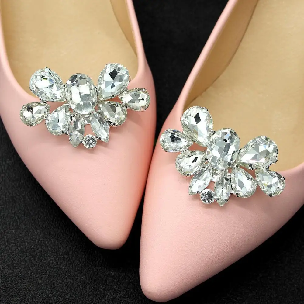1PC High Heel Wedding Square Clamp Shiny Decorative Clips Shoe Clip Shoe Decorations Charm Buckle