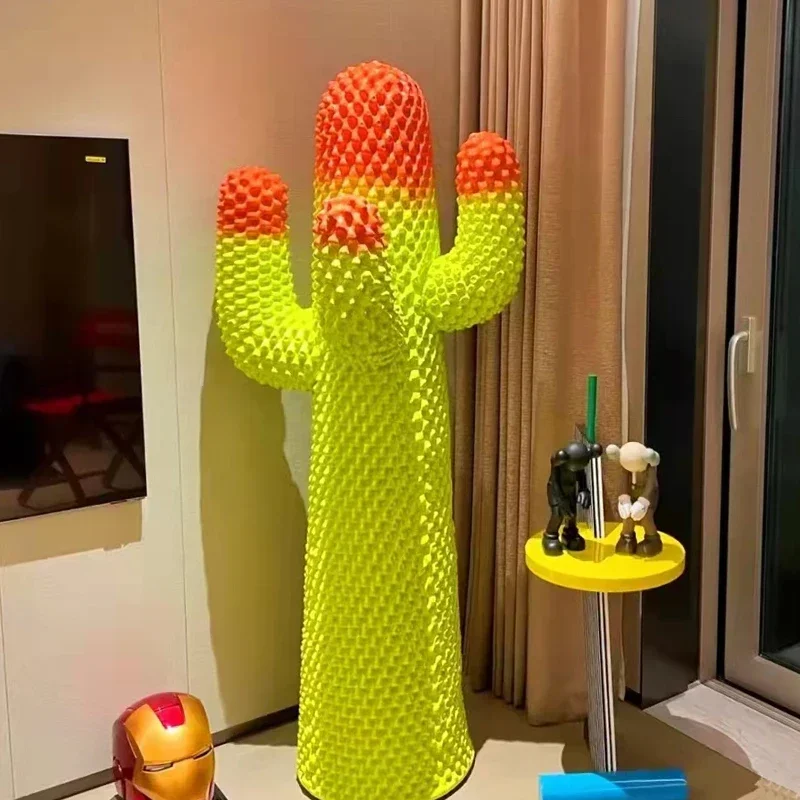 Large simulation Internet celebrity cactus sculpture family room decoration living room floor ornament