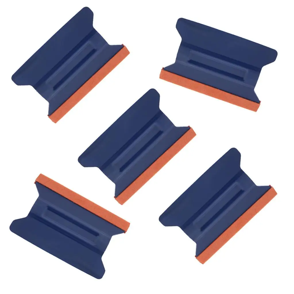 5Pcs 3 Inch Felt Edge Squeegee Wrap Tool for Starter Film Installation ( with Orange Felt Edge)