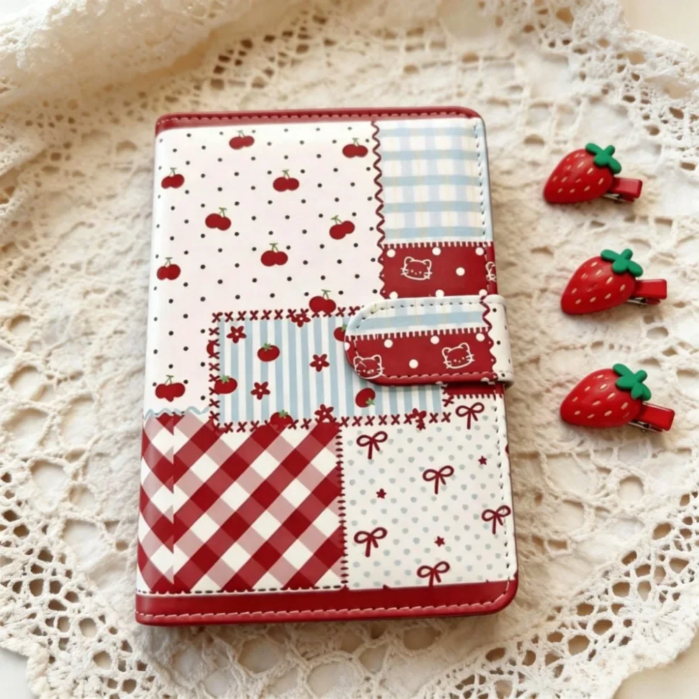 60Pcs/Set Cute A6 Ins Style Notebook Patch DIY 6-Ring Loose Leaf Clip Korean Loose Leaf Diary Portable Notebook Stationery Gift