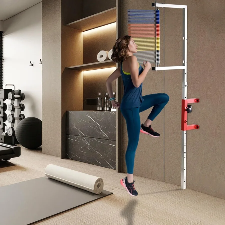 مدرب القفز العمودي بتصميم مثبت على الحائط ورافعة إعادة الضبط للتدريب على الارتفاع القابل للتعديل من 3.9 قدم إلى 11.5 قدم مثالي لـ Athl