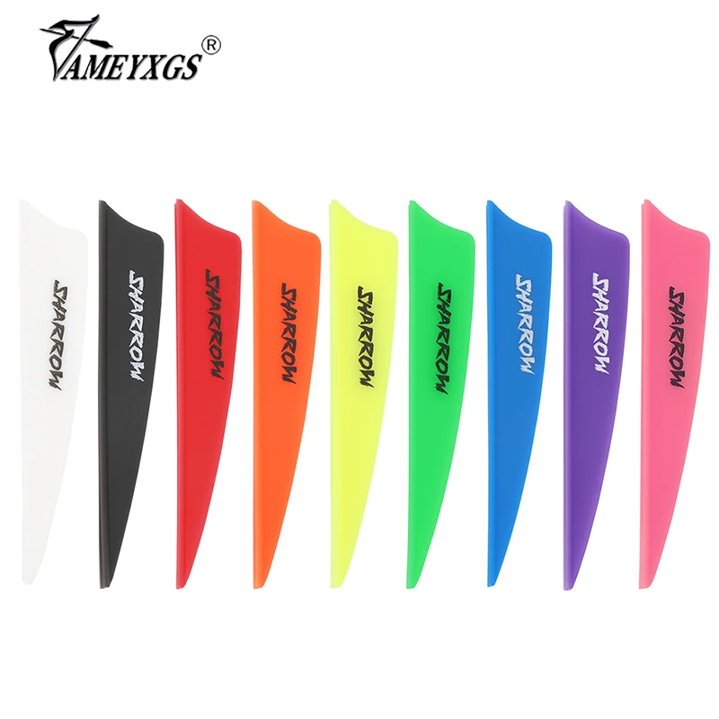 50/100pcs Archery Arrow Vane 3 Inch Rubber Feather Aluminum Fiberglass Carbon Arrow Shaft Fletching Hunting Shooting Accessories