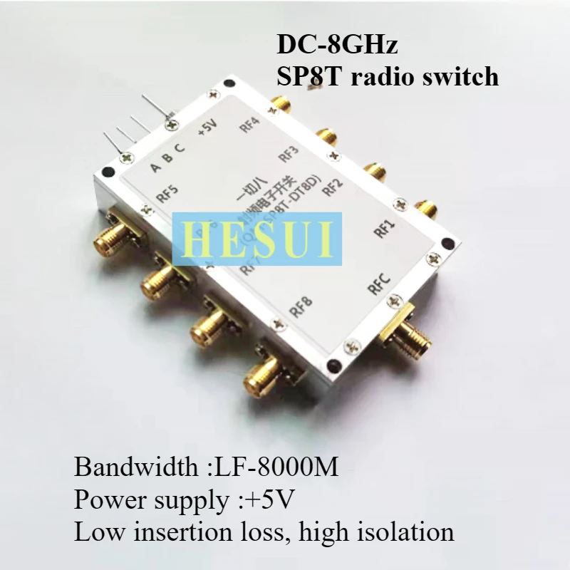 DC-8GHz All eight RF switch SP8T single pole eight selector switch